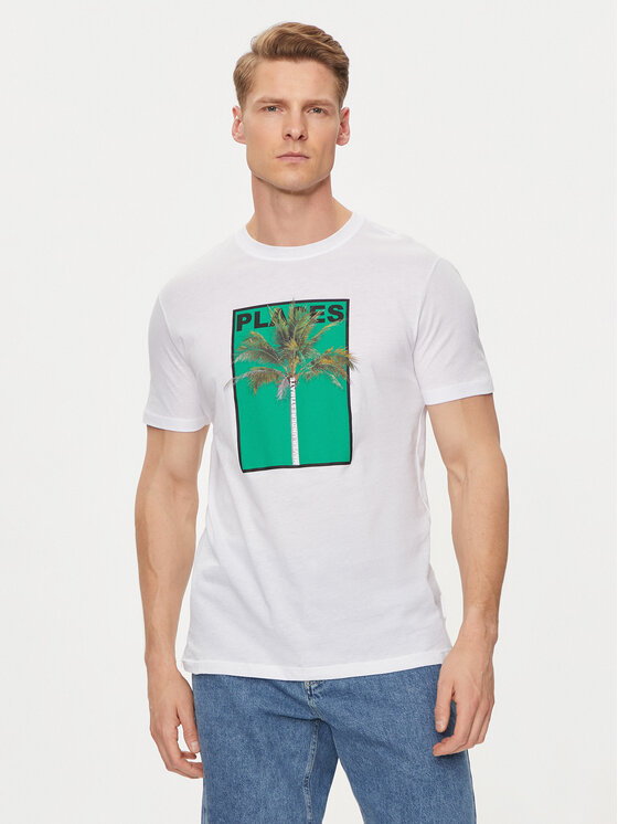 United Colors Of Benetton United Colors Of Benetton Majica 3P7XU108X Bela Regular Fit