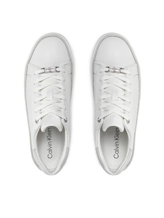 Calvin Klein Calvin Klein Снікерcи Flatform C Lace Up - Mono Mix HW0HW01870 Білий