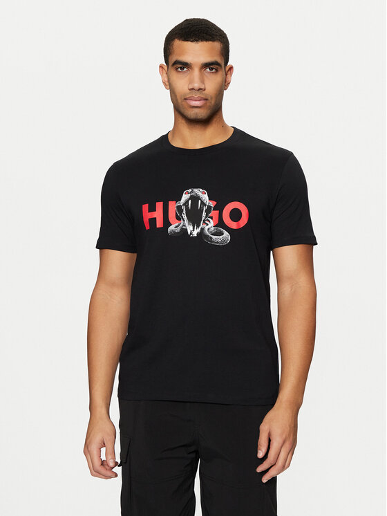 HUGO HUGO Футболка Deyladec 50530607 Чорний Regular Fit
