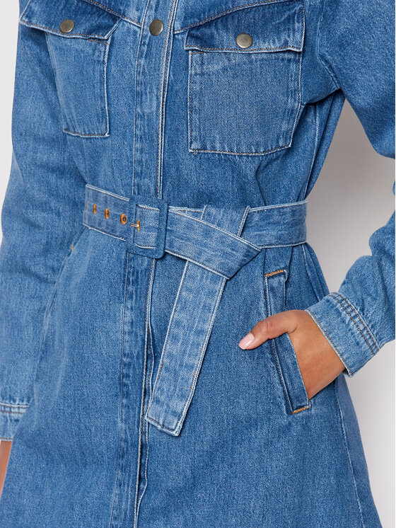 Gestuz Gestuz Jeans obleka Umatillagz 10906058 Modra Regular Fit