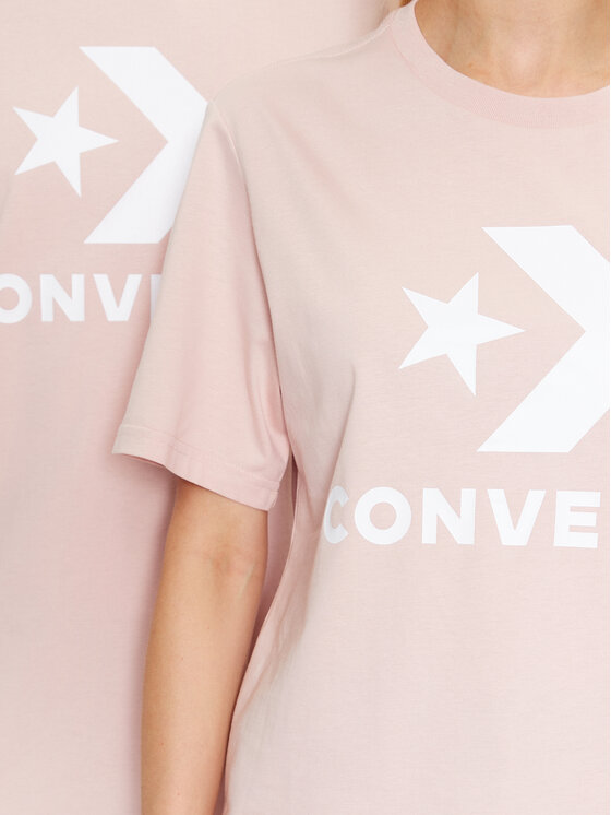 Converse T shirt Standard Fit Center Front Large Logo Star Chev Ss Tee 10025458 A09 Rosa Regular Fit