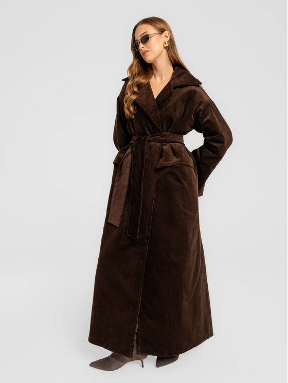 MANDRAGORA MANDRAGORA Cappotto di transizione Area Marrone Standard Fit