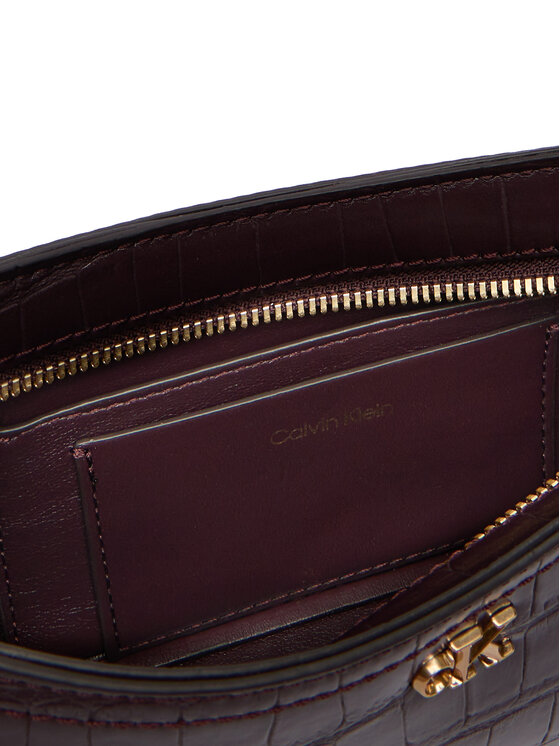Calvin Klein Calvin Klein Handtasche Ck Croc Small LV04F3283G Dunkelrot