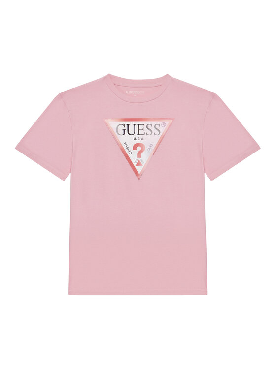 Guess T-Shirt J5GI34 K6YW4 Różowy Oversize