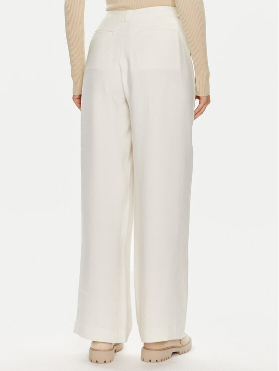 Calvin Klein Jeans Calvin Klein Jeans Spodnie materiałowe J20J223917 Écru Relaxed Fit