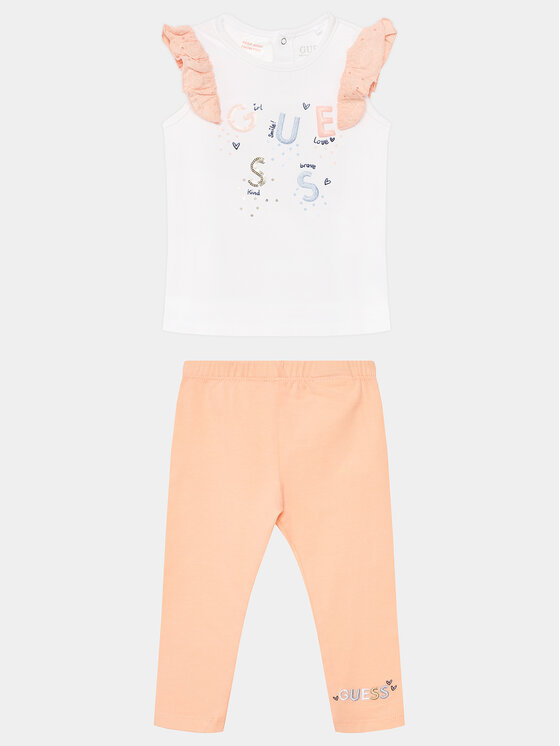 Guess Súprava tričko a legíny A4GG03 K6YW4 Oranžová Regular Fit
