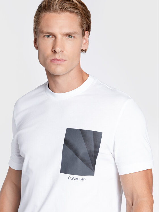 T-shirt Shadow Chest K10K110111 Bianco Regular Fit...