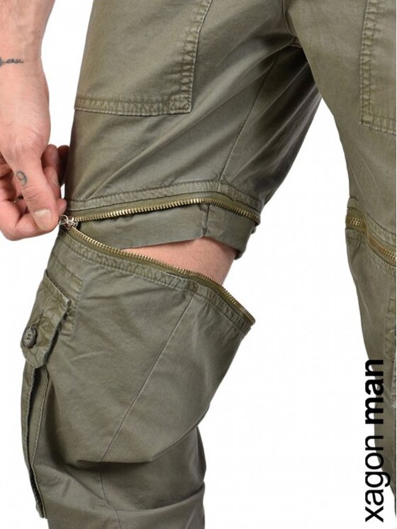 Xagon Xagon Pantaloni di tessuto P21032-S413C Verde Skinny Fit
