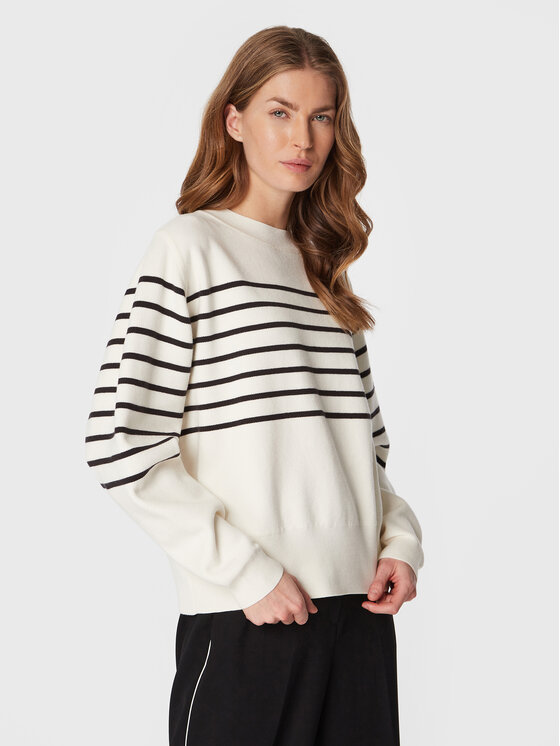 Marc Aurel Pulover 8683 8000 81841 Écru Regular Fit