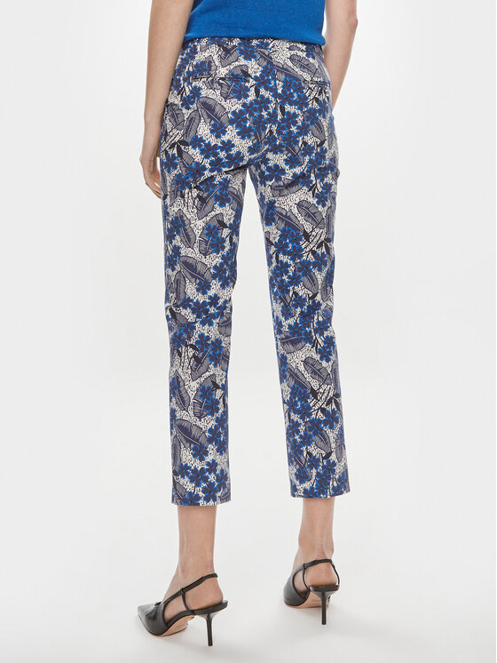 Weekend Max Mara Weekend Max Mara Bavlnené nohavice Ravello 2415131102 Tmavomodrá Slim Fit