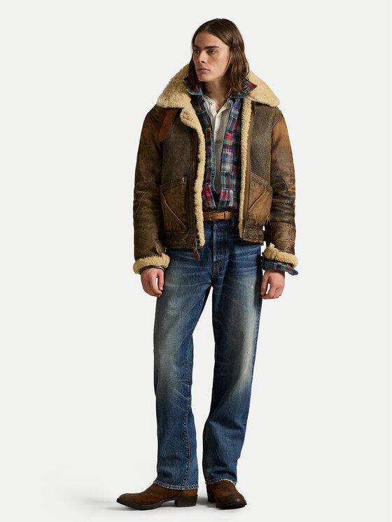 Polo Ralph Lauren Polo Ralph Lauren Lederjacke 710939176001 Braun Regular Fit