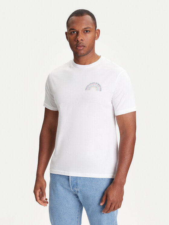 United Colors Of Benetton United Colors Of Benetton T-krekls 3I1XU1096 Balts Regular Fit