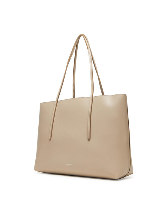 Calvin Klein Calvin Klein Дамска чанта Foil Logo Tote W/Pouch LV04F3274G Бежов