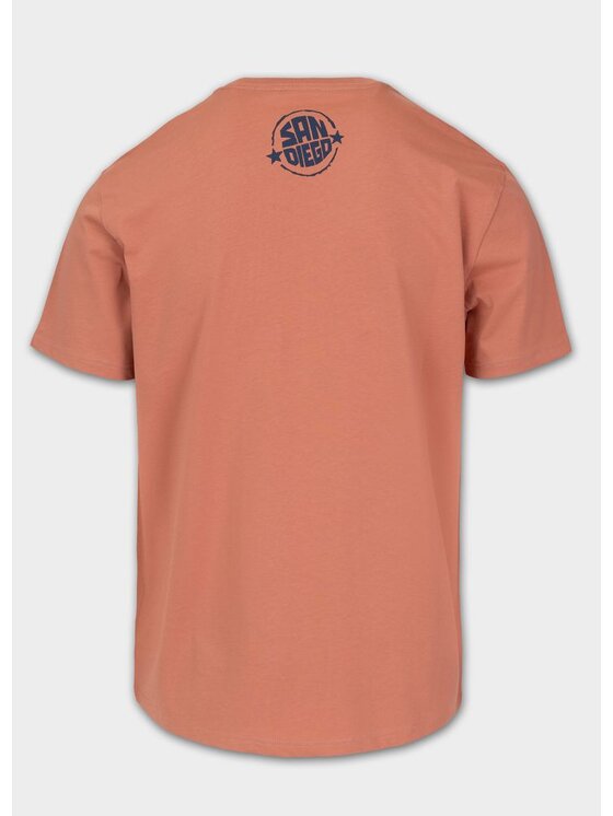 PITBULL PITBULL T-Shirt Koszulka męska SAN DIEGO SUN L Pomarańczowy Regular Fit