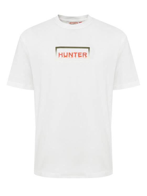 Hunter Hunter Tričko Abele UNISEX HARU0007251 Biela Regular Fit