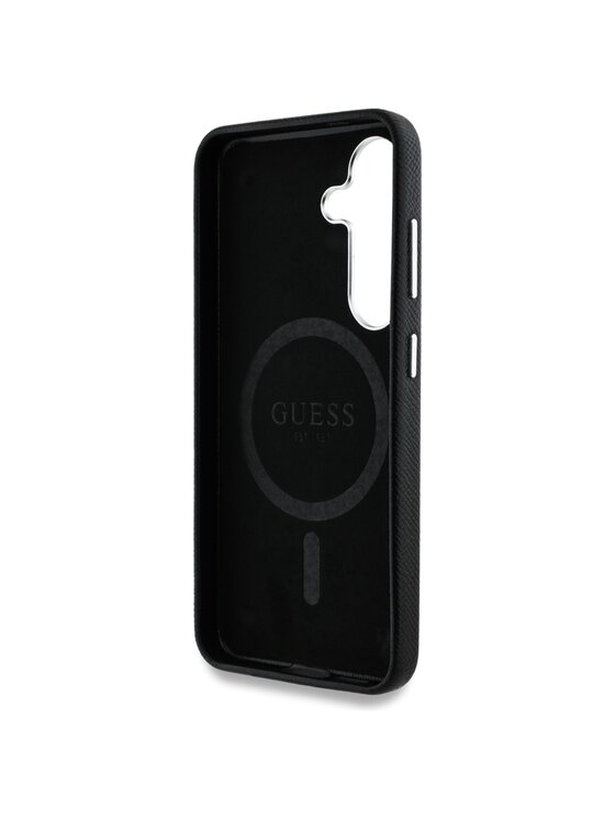 Guess Guess Etui na telefon Grained Triangle Logo Czarny