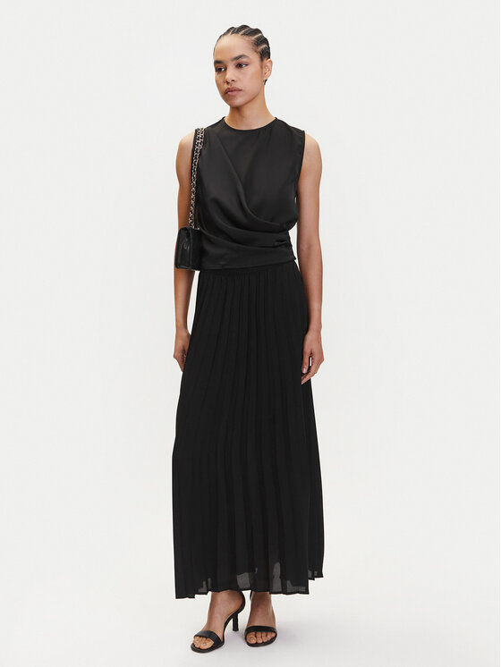 ONLY ONLY Rakott szoknya Ronja 15328314 Fekete Regular Fit