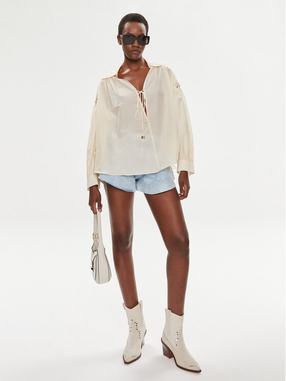 PINKO Pinko Bluse Elf 103744 A1XU Beige Relaxed Fit