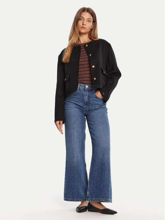 Tommy Hilfiger Tommy Hilfiger Átmeneti kabát WW0WW47446 Fekete Regular Fit