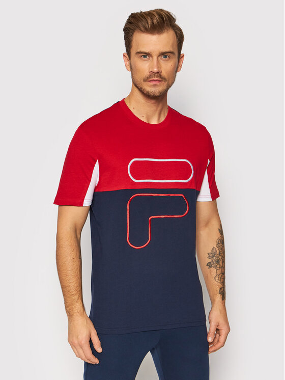Fila T-shirt Paton Blocked 683451 Multicolore Regular Fit