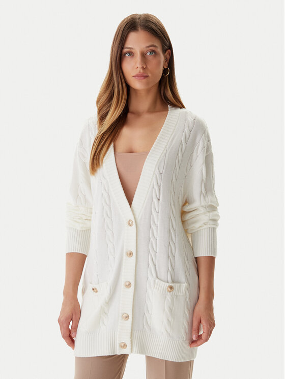 Guess Guess Kardigan W5BR37 Z1192 Écru Relaxed Fit