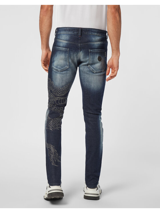 PHILIPP PLEIN PHILIPP PLEIN Jeansy 14739 Szary Straight Leg