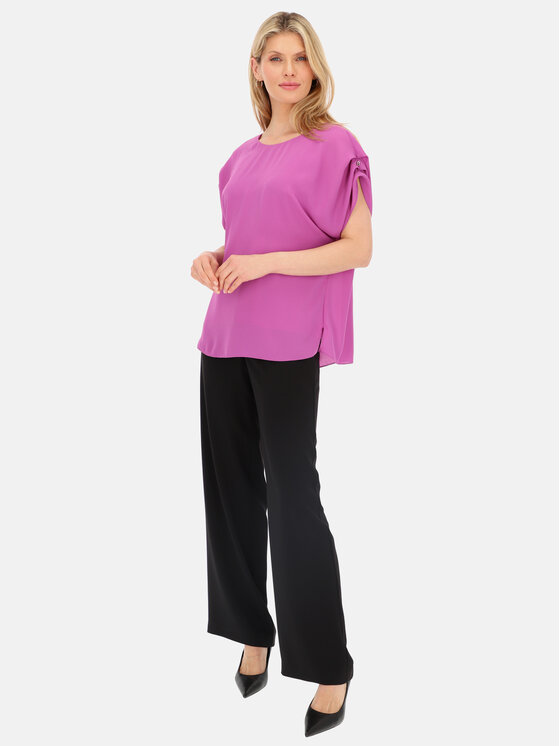Potis & Verso Potis & Verso Bluzka Zoel Fioletowy Regular Fit