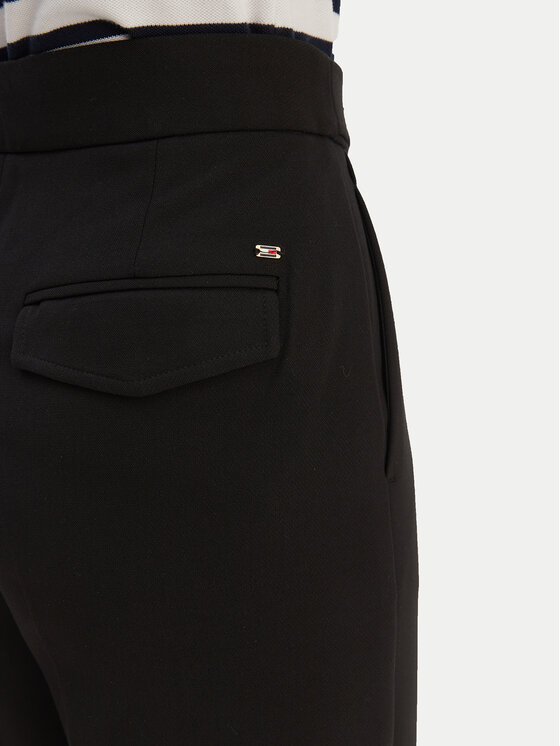 Tommy Hilfiger Tommy Hilfiger Szövet nadrág WW0WW47799 Fekete Straight Fit