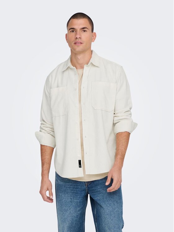 Only Sons Camicia 22024716 Bianco Relaxed Fit Modivo