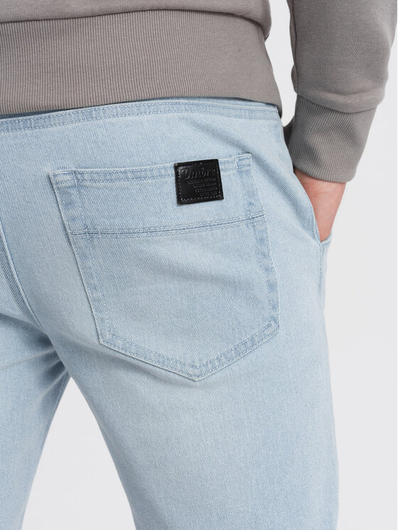 Ombre Ombre Jeansy OM-PADJ-0150 Modrá Slim Fit