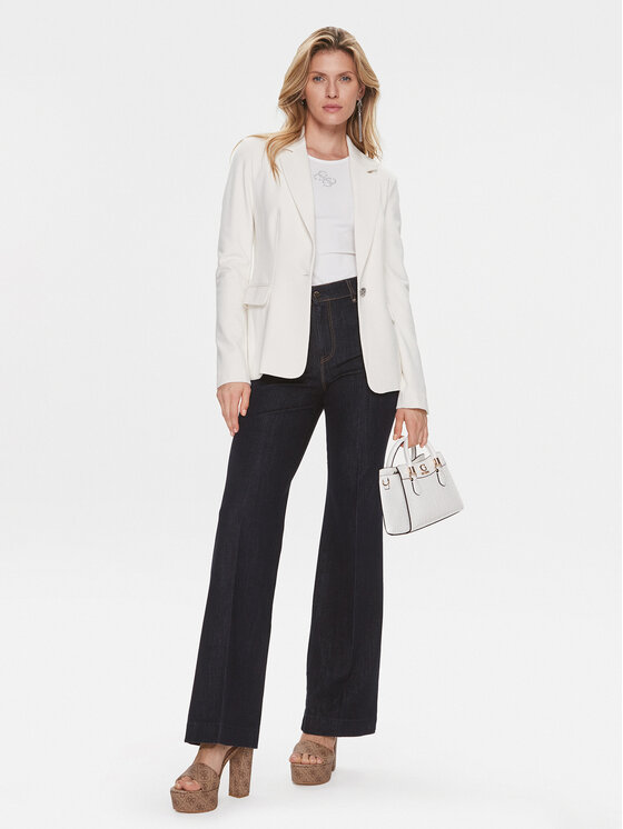 Guess Guess Marynarka Anna W4RN33 KBJP2 Biały Regular Fit