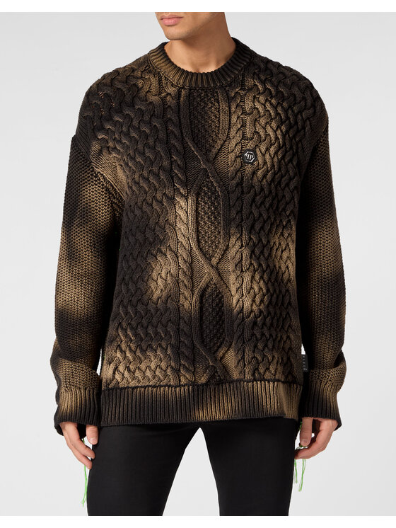 PHILIPP PLEIN PHILIPP PLEIN S dlouhým rukávem 19179 Černá Regular Fit