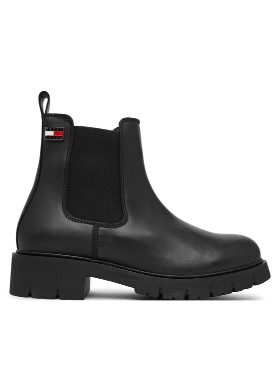 Tommy Jeans Tommy Jeans Боти тип челси Tjw Cleated Chelsea Boots EN0EN03105 Черен