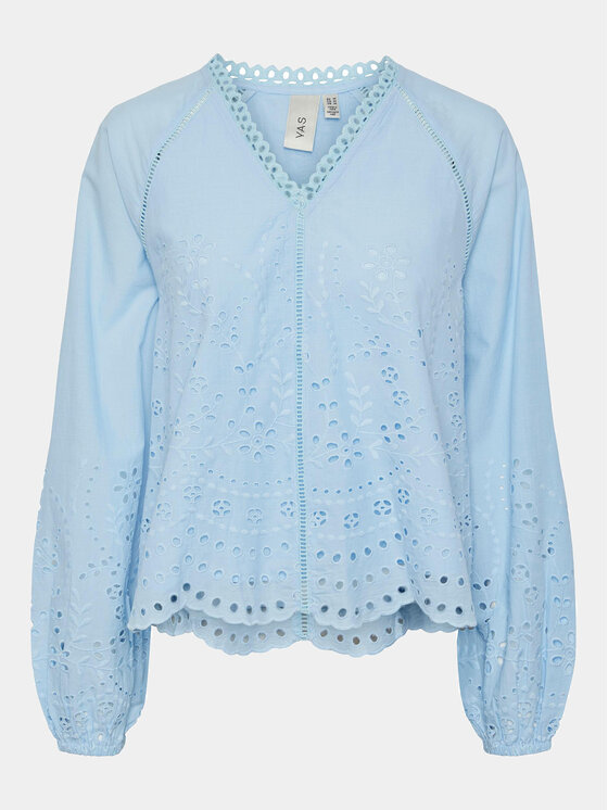 YAS YAS Bluză Luma 26032810 Albastru celest Regular Fit