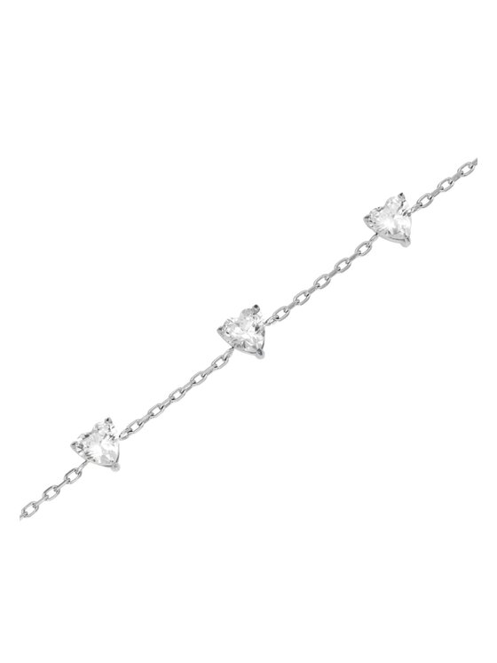 Rosefield Rosefield Bransoletka Heart Collection Srebrny