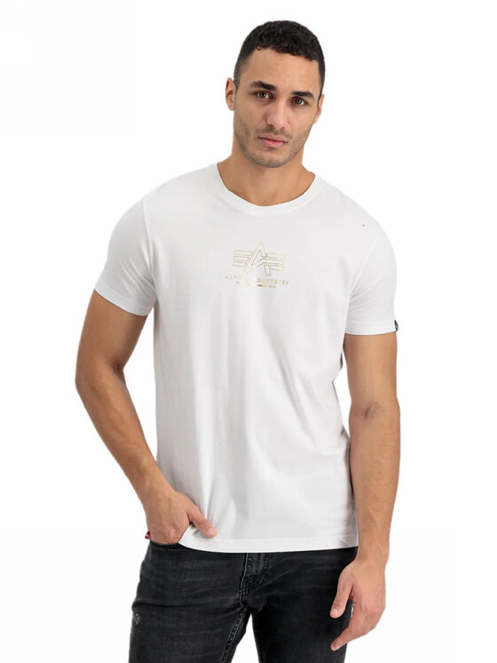 Alpha Industries Alpha Industries T-Shirt AI.106502-09-M Biały Basic Fit