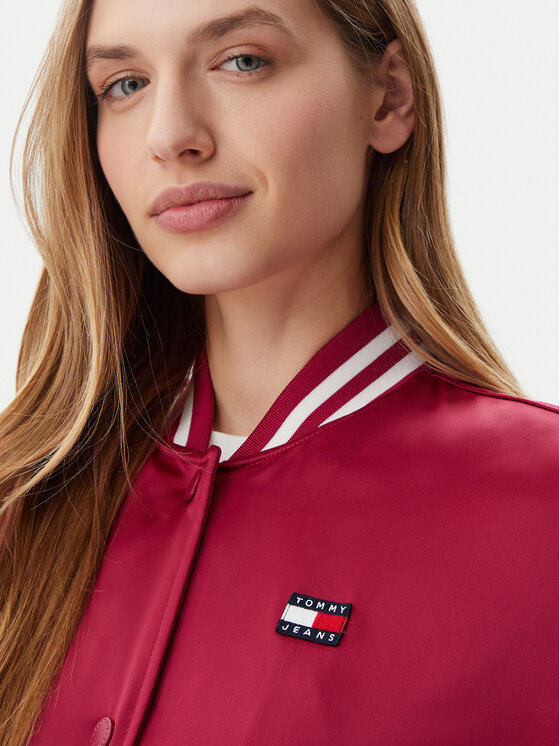 Tommy Jeans Tommy Jeans Bomberjacke Satin Coach DW0DW20229 Rosa Regular Fit