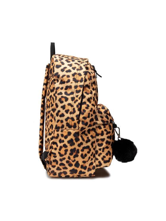 HYPE HYPE Plecak Leopard Pom Pom Backpack BTS19001 Pomarańczowy