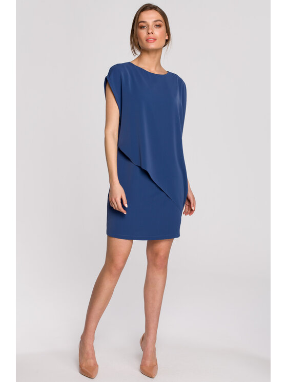 Stylove Stylove Každodenné šaty S262 Modrá Regular Fit