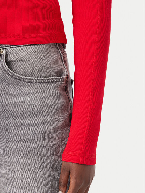 Tommy Jeans Tommy Jeans Golf DW0DW23251 Czerwony Slim Fit