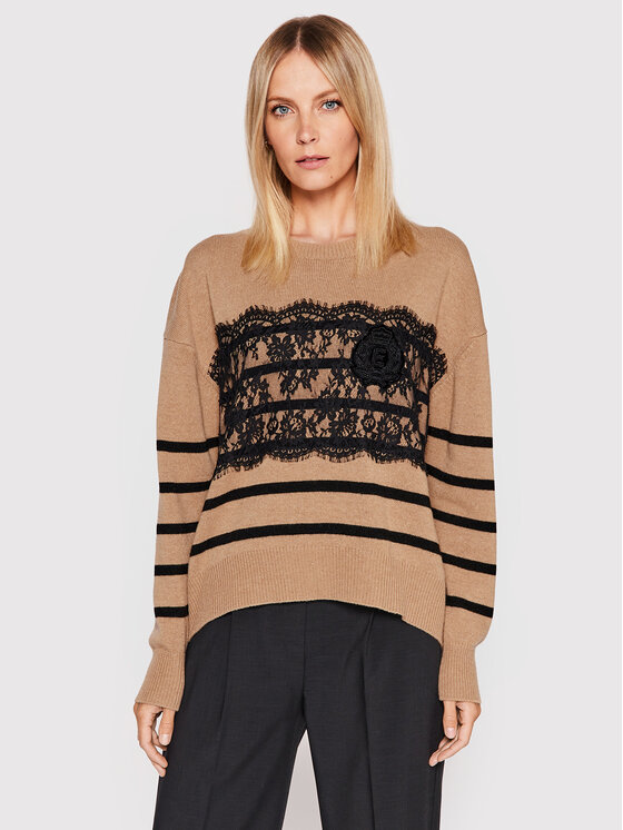 Ermanno Firenze Pulover M026EH8 Maro Regular Fit Ermanno imagine noua