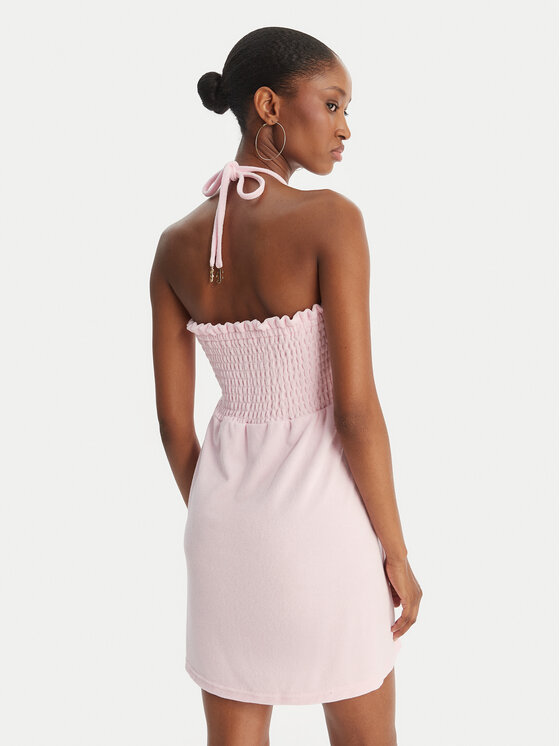 Juicy Couture Juicy Couture Ljetna haljina Smocked Terry JCGED126007 Ružičasta Regular Fit