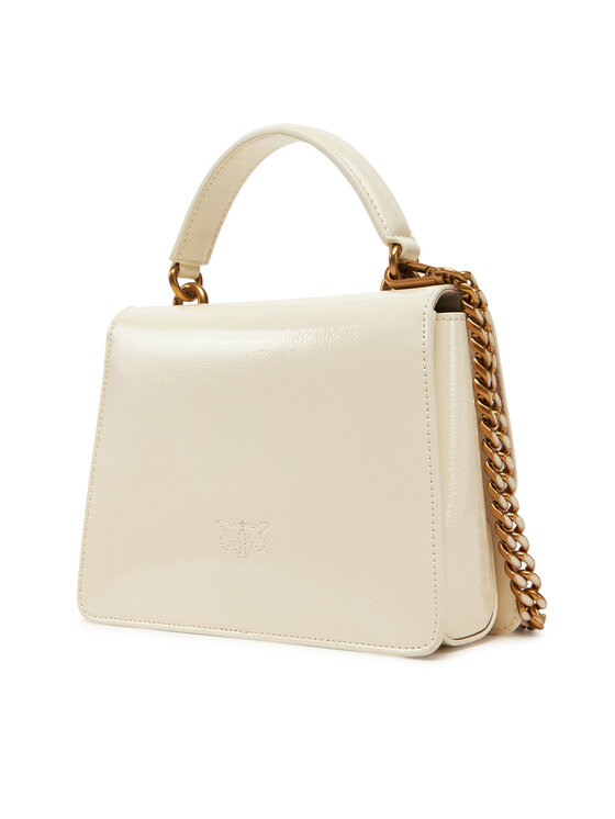 PINKO PINKO Borsetta Love One Top Handle Mini Light PE 25 PLTT 100071 A1UV Écru