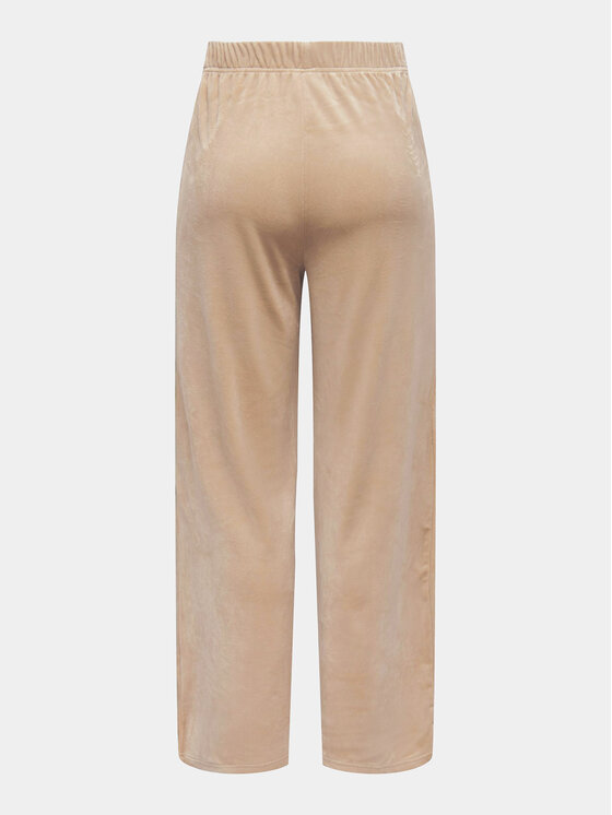 ONLY ONLY Spodnie dzianinowe Rebel 15311822 Beżowy Straight Fit