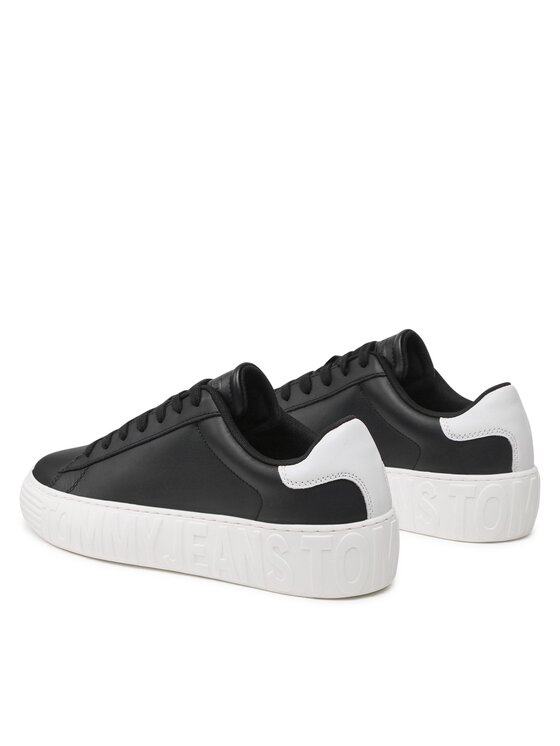 Tommy Jeans Tommy Jeans Tenisice Leather Outsole EM0EM01159 Crna