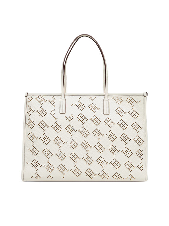 Geantă Tommy Hilfiger Th City AW0AW17501 Écru