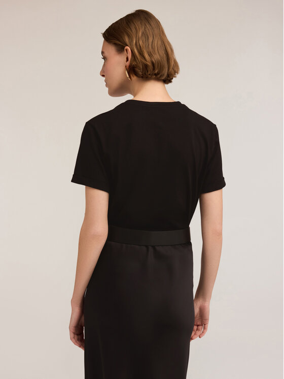 Motivi Motivi T-Shirt G345W003392N033 Czarny Regular Fit