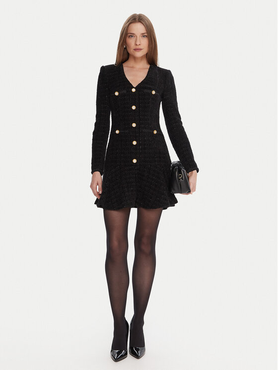 Marciano Guess Marciano Guess Koktejlové šaty 5BGK36 7394A Černá Regular Fit