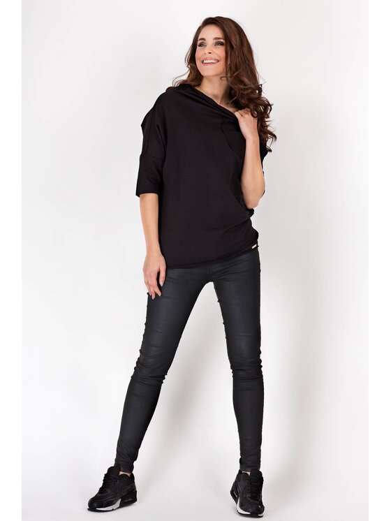 Awama Awama Bluza A091 Czarny Basic Fit