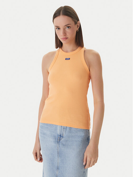 HUGO Top Easy 50508857 Portocaliu Slim Fit